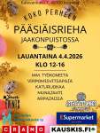 *jäsenpostaus @streetboys_kouvola @streeteventsry

🐥 Street Event ry järjestää koko perheen pääsiäistapahtuman Jaakonpuistossa lauantaina 4.4.2026 klo 12-16. Tapahtuma on maksuton. 

🐥 Luvassa mm. työkoneita, virpomisvitsapaja, munajahti ja arpajaisia. Tervetuloa! 

#jäsenyritys #jäsenpostaus #pääsiäistapahtuma #kouvolanydinkeskusta #kouvolassatapahtuu