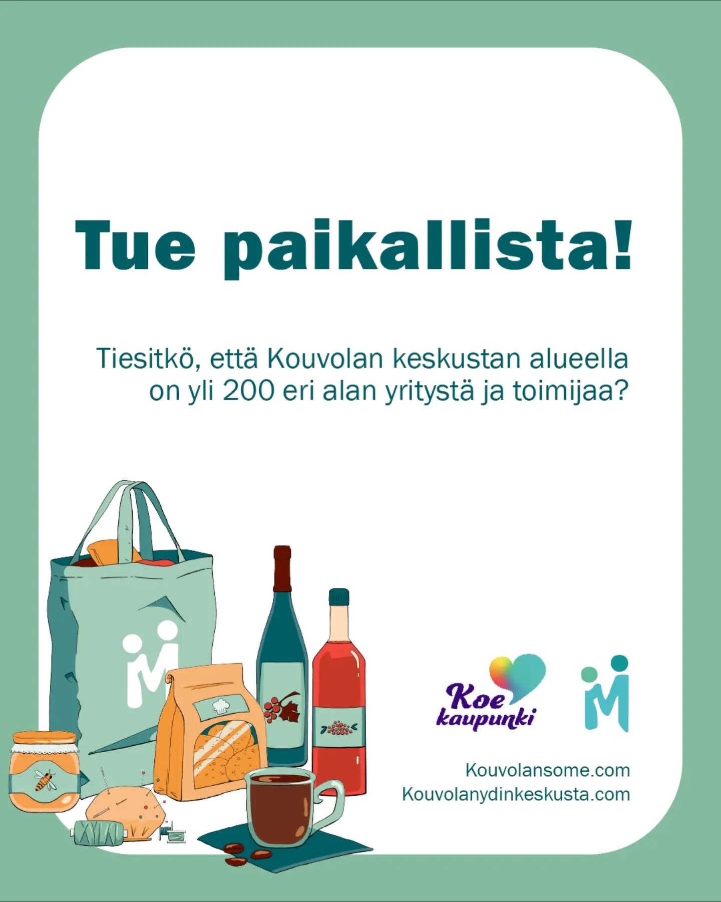 Tue paikallista - tunnetko keskustan alueen yrityksiä?
 
ℹ️ Tiesitkö, että Kouvolan keskustan alueelta löytyy yli 200 eri yritystä ja toimijaa?
On kahviloita ja ravintoloita, erikoiskauppoja ja päivittäistavarakauppoja, kampaamoita ja hoitoloita, kulttuuria ynnä muita palveluntarjoajia.
 
👉 Katso tarkempi listaus osoitteessa kouvolansome.com. Suora linkki biossa. 
 
💬 Kommentoi alle mitä olet viimeksi hankkinut kivijalkaliikkeestä tai nosta esiin paikallinen yrittäjä, jota erityisesti suosittelisit!
 
#tuepaikallista #tykkääpaikallisesta #kouvolankeskusta #yrittäjätyhdessä #kivijalkanousuun