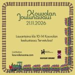 Perinteinen Joulunavaus aloittaa joulukauden! 🎅

Tule seuraamaan joulukulkuetta ja nauttimaan joulun tunnelmasta Kouvolan Joulunavaukseen 21.11.2026 klo 10-14!

Manskille saapuu joulupukki ja muori, suloiset ponit ja koirat sekä maskotteja. Paikan päällä on myös markkinamyyjiä myymässä erilaisia tuotteitaan. 

Lisäksi keskustan alueen yritykset palvelevat tapahtuman ajan ja tarjoavat mm. glögiä ja pipareita sekä erilaisia tarjouksia ja muuta mukavaa!

#kouvolanjoulunavaus #visitkouvola #joulutulee